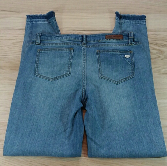 ABS Allen Schwartz Skinny Jeans 29 Frayed Distress - Picture 5 of 8